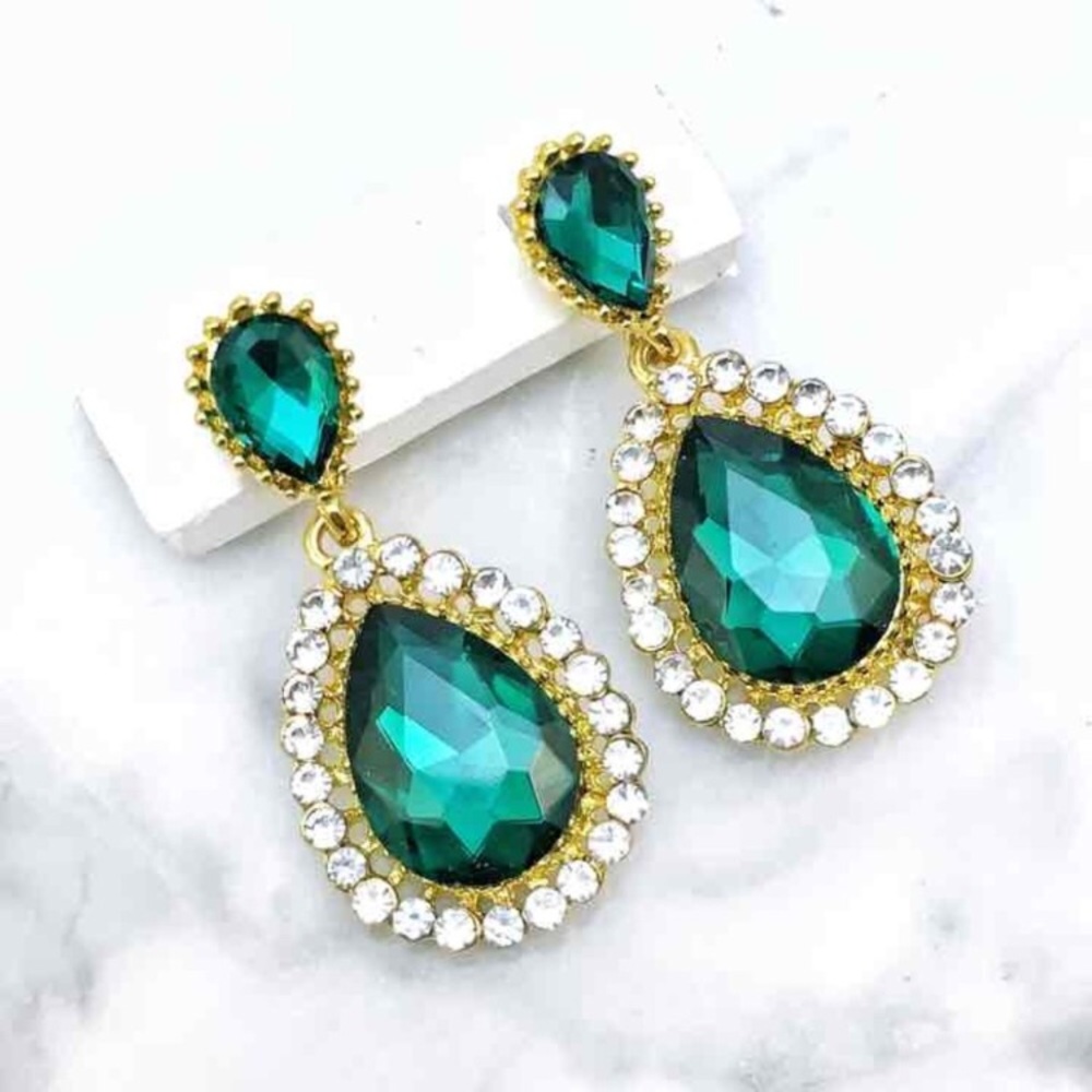 Crystal Rhinestone Earrings e2 - Picture 5 of 6